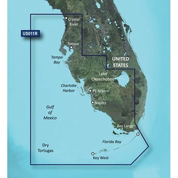 GARMIN VUS011R South West FLORIDA BLUEChart G2 VISION GARMIN VUS011R South WEST FLORIDA BLUEChart G2