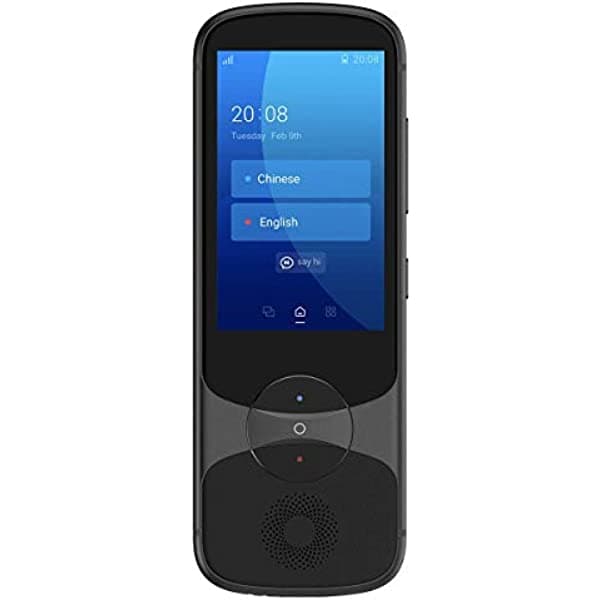 Jarvisen Dispositivo de traducción de idiomas. Más de 200 países con precisión del 95 % en tiempo real y traducción sin conexión con Wi-Fi, Bluetooth y 4G/LTE (gris)