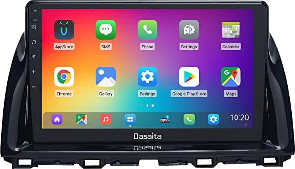 Dasaita HA5336A-MX6 Estéreo para auto Android 10.0 de pantalla grande de 10.2 pulgadas para Mazda CX5 2013 2014 2015 con navegación GPS, 4G RAM 64G ROM, DSP incorporado, kit Dash, tarjeta de memoria
