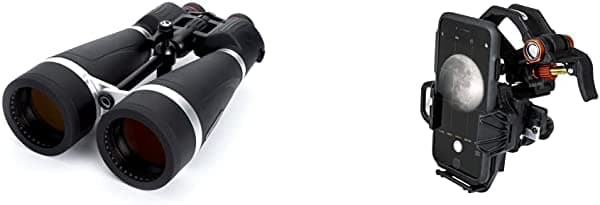 Celestron Binoculares de astronomía SkyMaster Pro de alta potencia de 20 x 80 pulgadas con adaptador universal para teléfono inteligente
