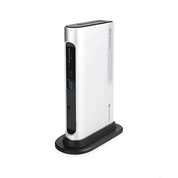 [Certificado Intel] Cable Matters Hybrid 14 en 1 Thunderbolt 3 Dock / USB C Dock con doble 4K 60Hz (2 HDMI/2 DP), Gigabit Ethernet, carga de 96W para Mac y Windows, compatible con USB 4 y Thunderbolt 4 107044
