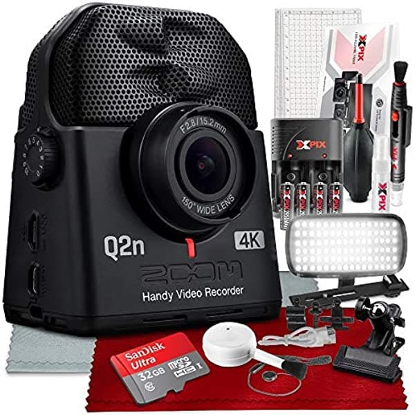 Zoom Q2n-4K - Grabadora de vídeo digital multipista con paquete de accesorios de lujo de 32 GB ZQ2N4K_D