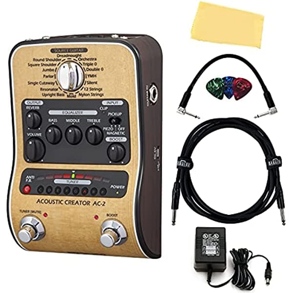 Zoom Paquete de procesador multiefectos G3Xn con cable de instrumento, cable de conexión, púas y paño de pulido Austin Bazaar AUS-AC-2-COMBO-DLX