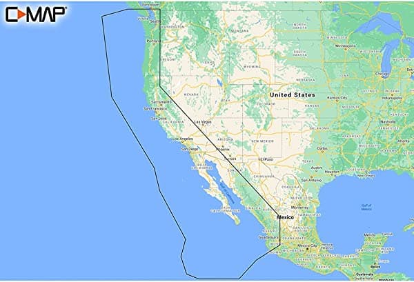 C-MAP Reveal Coastal Charts for Marine GPS Navigation with Shaded Relief, Hi-Res Bathymetry, Vectors, Custom Depth Shading M-NA-Y206-MS
