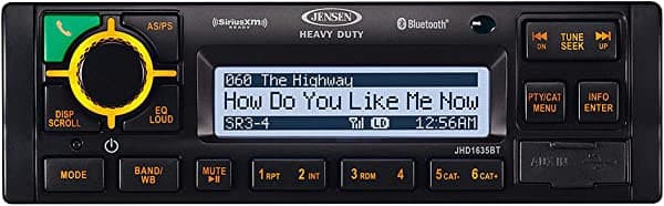 JENSEN JHD1635BTB AM/FM/WB/iPod y iPhone Ready/SiriusXM/Bluetooth Stereo, negro