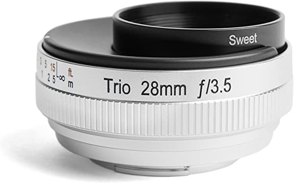 Lensbaby LB-8F Trio 28 para conectar Fuji X Negro