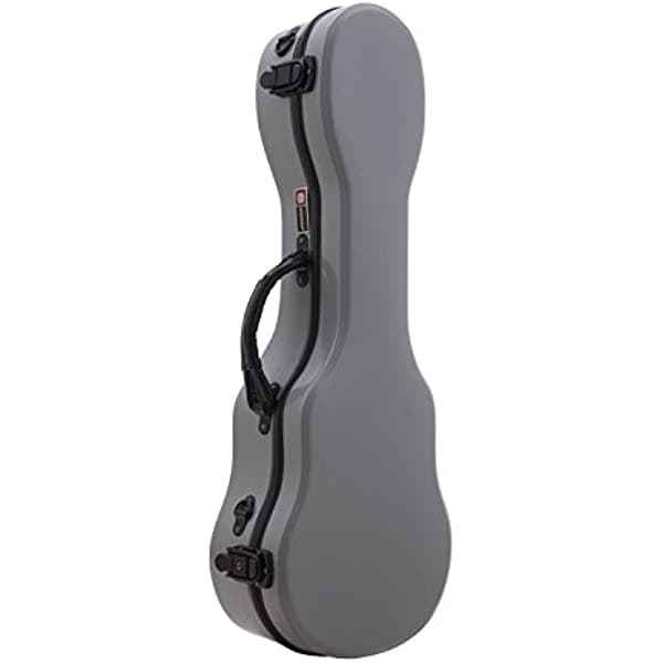 Crossrock CRF1000SUSL - Funda para ukelele soprano de fibra de vidrio, color plateado
