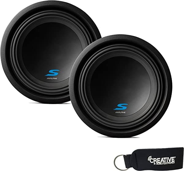 Alpine Subwoofer paquete - Dos S-W10D4 Serie S 10" Dual 4 Ohm Subwoofers S-W10D4+S-W10D4