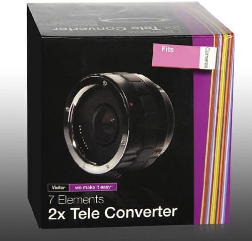 Vivitar 2X7C Auto Focus teleconverter, lente convertidor con enfoque automático 2X7N