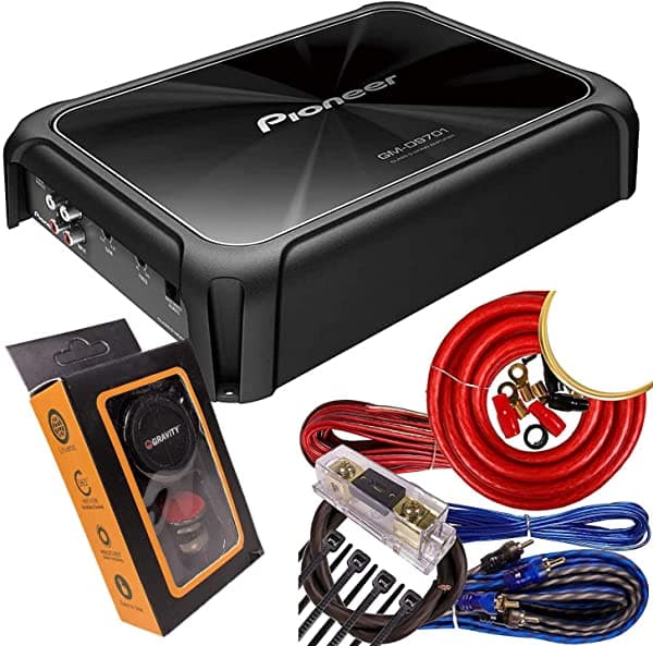 Pioneer GM-D9701 2400 vatios clase D mono amplificador con cable de control remoto + kit de cable GM-D9701+KIT+MAGNET