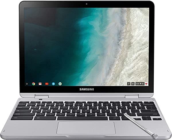 SAMSUNG Chromebook Plus (WiFi + LTE Verizon) Chrome OS 12.2" HD pantalla táctil Intel Celeron 3965Y 4GB RAM 32GB eMMC - XE525QBB-K01US (Stealth Silver)