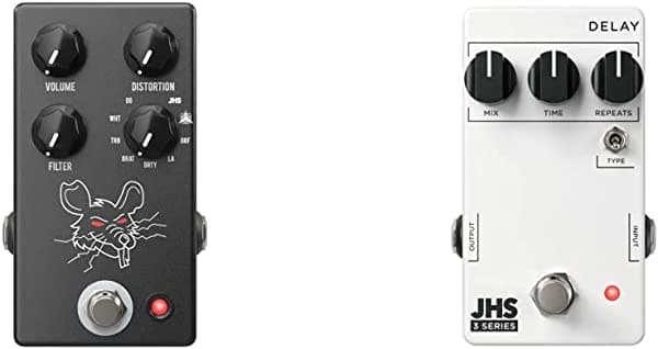 JHS Pedals Distorsión Packrat y retardo de la serie 3 (3SDELAY)