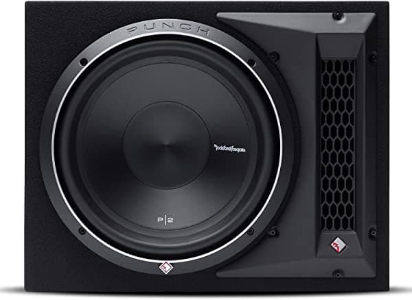 Rockford Fosgate Subwoofer portátil P2-1X12 Punch Single P2 de 12 pulgadas con caja cargada