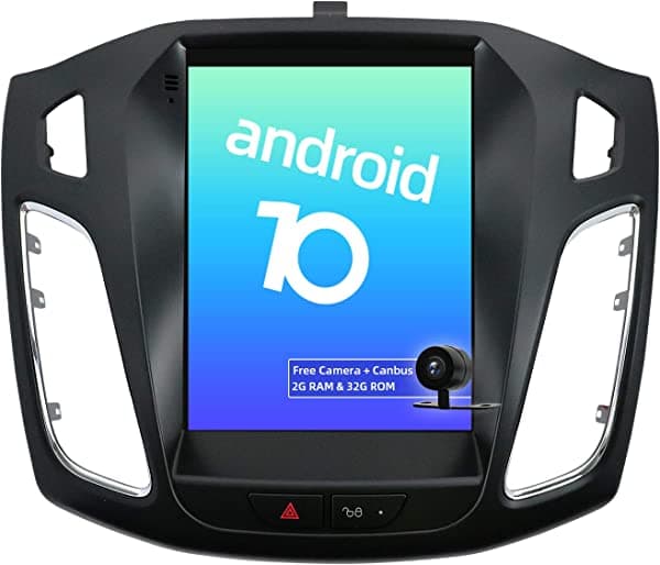 BXLIYER Android 10 doble DIN estéreo para auto compatible con Ford Focus 2012-2017 unidad principal - 9.7 pulgadas 2G+32G - cámara trasera incluida CANbus - Soporte Sat Nav Bluetooth WiFi volante Carplay Android Auto DAB 4G