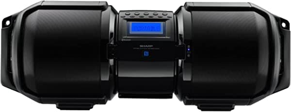 Sharp gxbt9 Boom Box portátil con bluetooth (Negro)
