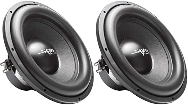 (2) Skar Audio Sdr-15 D4 15" 1200W Max Power Dual 4 Ohm Car Subwoofers, par de 2 (2) SDR-15 D4