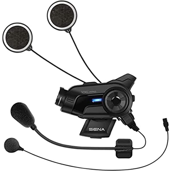 Sena Cámara Y Sistema De Comunicación Bluetooth Para Motocicleta 10C Pro Color Negro (10C-Pro-01)
