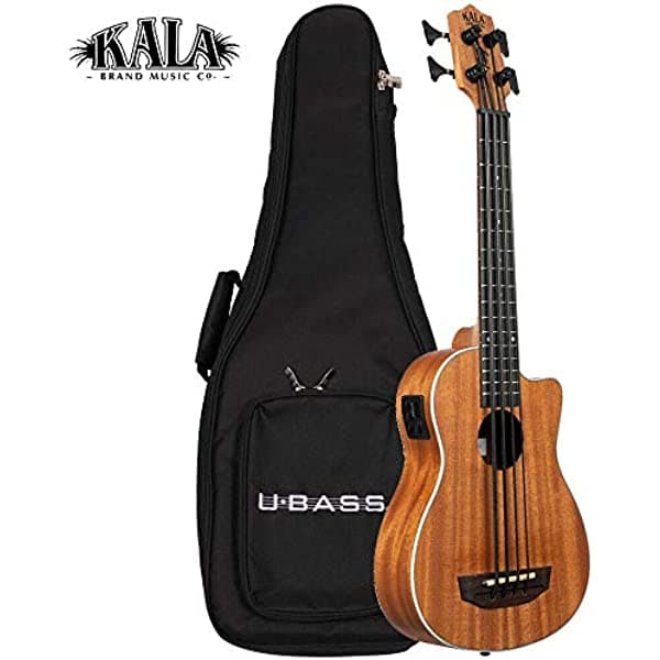 Kala U-Bass Scout, Guitarra acústica de caoba, bajo eléctrico, satén natural UBASS-SCOUT-FS