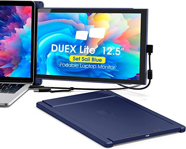 Mobile Pixels Duex Lite (versión 2022) Monitor portátil de 12.5 pulgadas, FHD 1080p Laptop Extensor de pantalla HDMI Laptop Monitor USB C Plug and Play, Windows/Mac/Linux/Switch/Android (juego azul vela)