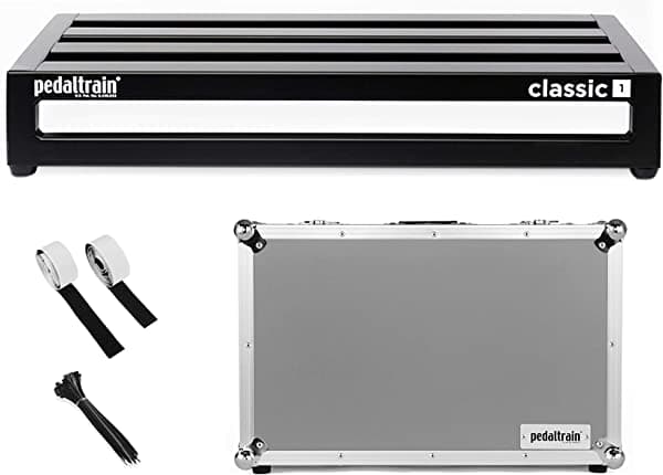 Pedaltrain Classic 1 TC - Pedalboard de 22 x 12.5 pulgadas con funda de viaje (PT-CL1-TC)