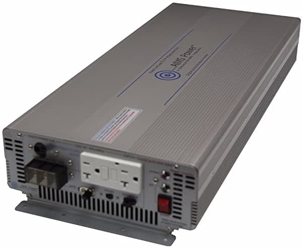 AIMS Power PWRIG300012120S - Inversor de potencia sinusoidal puro, potencia continua de 3000 W, potencia máxima de sobretensión de 6000 W, entrada de CC de 12 V, interruptor de 60 Hz o 50 Hz, altamente eficiente, salida mejorada a bajo voltaje
