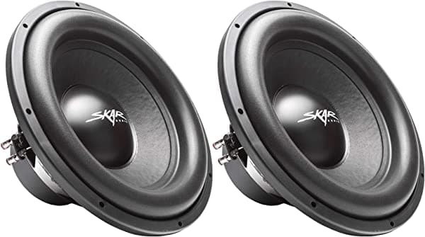 (2) Skar Audio Sdr-15 D2 15" 1200W Max Power Dual 2 Ohm Car Subwoofers, Par de 2, (2) SDR-15 D2