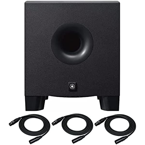 Yamaha HS8S subwoofer de estudio activo de 8 pulgadas + (3) cables XLR a XLR HS8S-Bundle