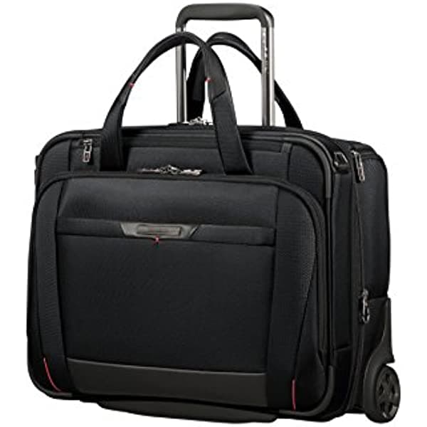 Samsonite Pro-DLX 5 - Funda para portátil con 2 ruedas, Negro, 46 cm, 15.6 pulgadas, ampliable (18.1 in - 37 L) 106363-0555