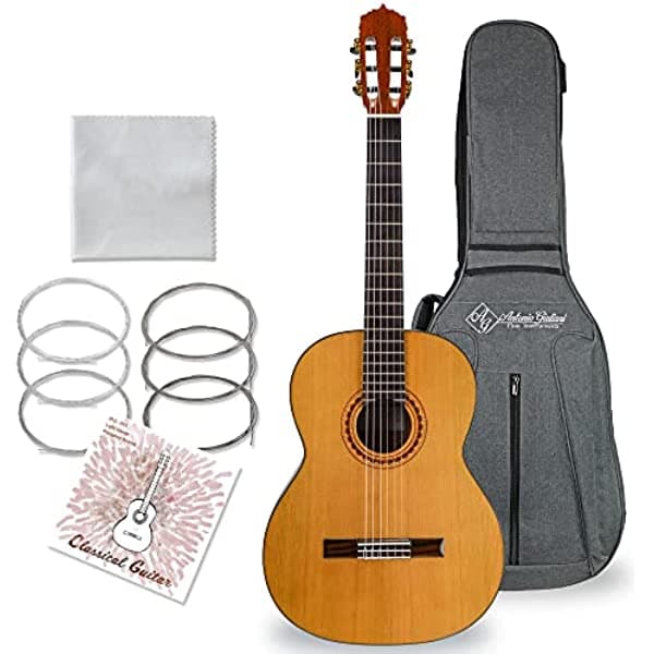 Antonio Giuliani - Conjunto de guitarra clásica de caoba (CL-5) - Guitarra acústica con estuche y accesorios de Kennedy Violins 10775054