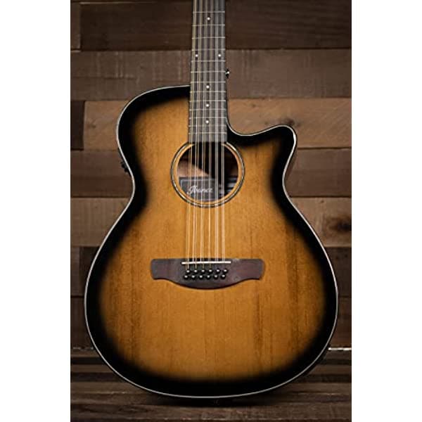 Ibanez AEG guitarra electroacústica de 12 cuerdas (Dark Violin Sunburst) AEG5012DVH
