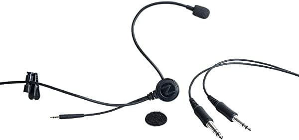 Nflightcam NFlightMic - Micrófono universal para auriculares de aviación, funciona con auriculares Bose QC25 y QC35 con cancelación de ruido 1000