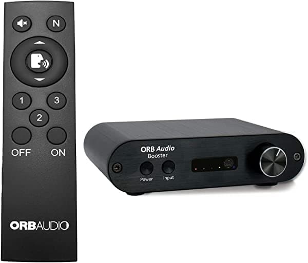ORB Booster 50 W Mini amplificador integrado con entrada óptica de audio y mando a distancia S Negro