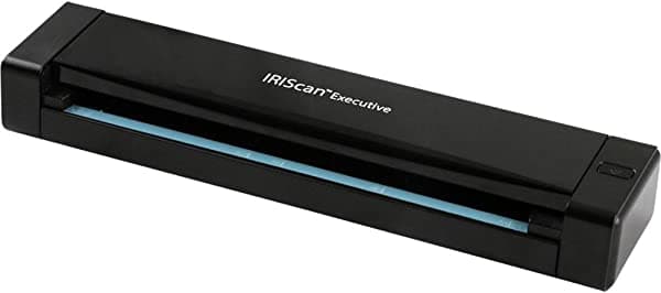 IRIS IRIScan Executive 4 Duplex escáner portátil de hoja de página completa escanea ambos lados de los documentos incluye software de gestión de documentos corporativos Readiris organizar papeleo guardar editar archivos PDF 458737