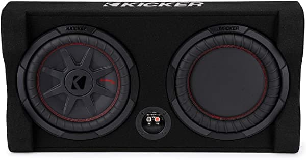 Kicker 48TRTP102 Caja doble de 10 pulgadas CompRT de 2 ohmios compatible con subwoofer de 800 vatios y 10 pulgadas