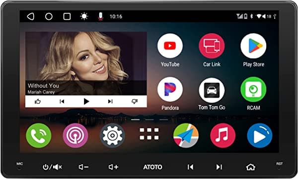 ATOTO A6 PF Android Double DIN - Estéreo para auto, CarPlay inalámbrico, Android Auto, Mirror Link inalámbrico, GPS para auto, navegación en el tablero, Bluetooth dual, conexión WiFi/BT/USB, HD LRV, 2G+32G, A6G209PF A6G209PF-NA