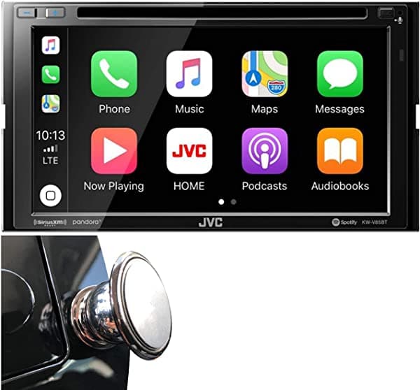 JVC KW-V830BT doble DIN Bluetooth en el tablero - Estéreo para auto con DVD/CD/AM/FM, pantalla LCD táctil de 6.8 pulgadas, Apple CarPlay, Android Auto KW-V85BT+Gift