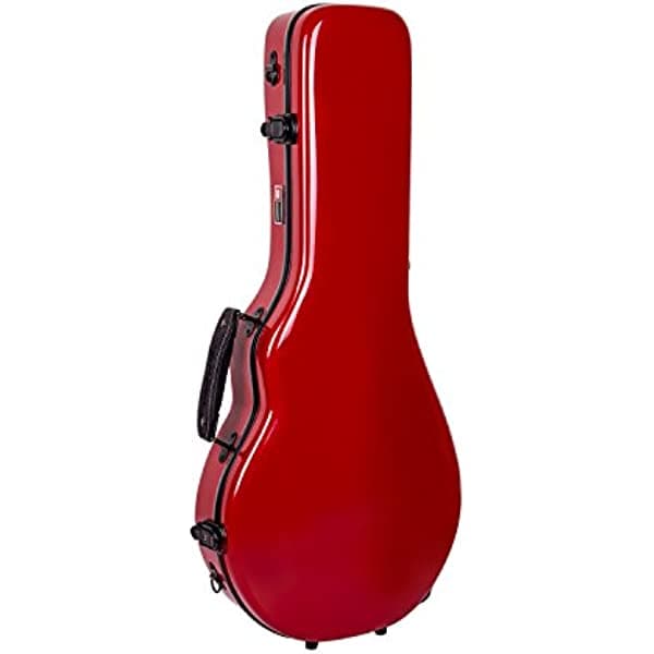 Crossrock CRF1000MFRD - Funda de mandolina de fibra de vidrio, compatible con ambos estilos F, rojo (CRF1000MAFRD)