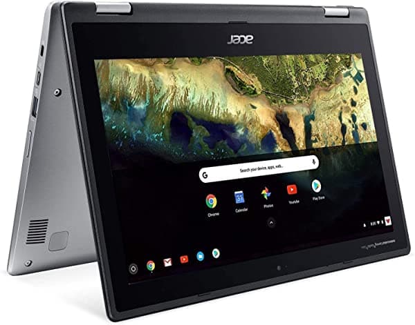 Oydisen Acer Spin 11 2 en 1 2 en 1 11.6" IPS Touch-Screen Convertible Chromebook, Intel Celeron N3350, memoria de 4 GB, tarjeta SD eMMC de 32 GB, WiFi, cámara web, Chrome OS, plateado (Google Classroom Ready) CP311-1H-C5PN