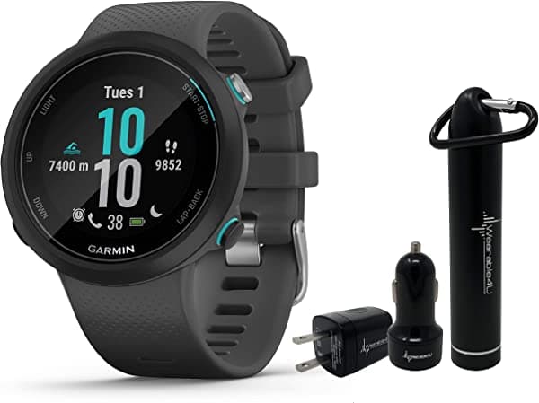 Garmin Swim 2 GPS natación smartwatch con paquete de alimentación Wearable4U (lateral) 010-02247-00