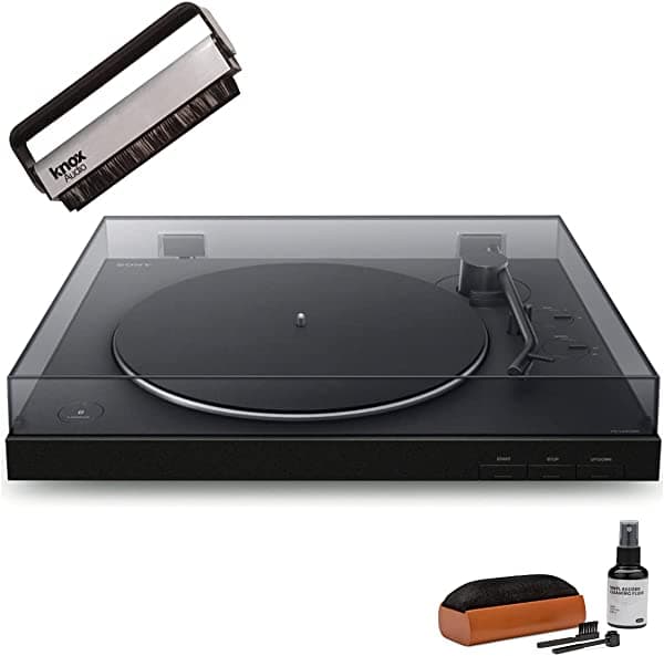 Sony PS-LX310BT Tocadiscos Inalámbrico con Conectividad Bluetooth + Cepillo Antiestático de Fibra de Carbono (2 Items) PSLX310BT-KTX