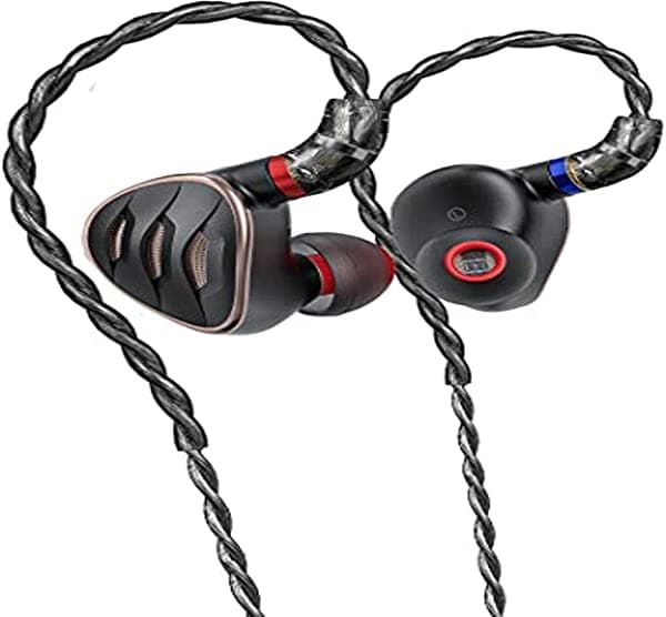 FiiO FH5sPro - Auriculares con cable de alta resolución de graves profundos de 2BA+2DD IEMs vienen con enchufes intercambiables de 2.5/3.5/0.173 in para smartphone/PC, laptop/tablet 6953175740780