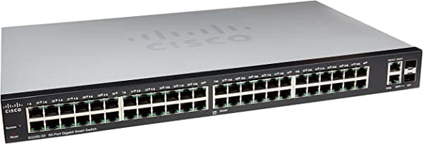 Cisco Small Business 200 Series SLM2048T-NA Smart SG200-50 Gigabit Switch 48 puertos 10/100/1000, interruptor inteligente Gigabit Ethernet, 2 puertos Combo Mini-GBIC