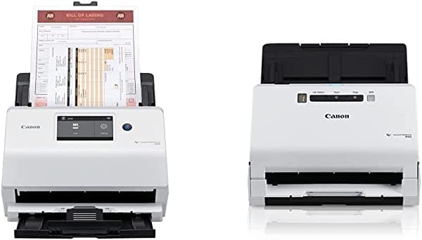 Canon imageFORMULA R50 - Escáner de documentos de negocios para PC y Mac, escaneo dúplex a color, (4823C001AA) e imageFORMULA R40 Office escáner de documentos de oficina, escaneo dúplex a color