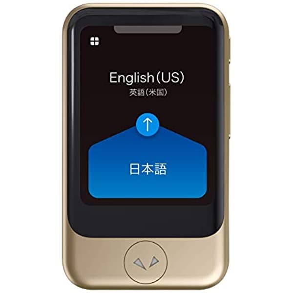 Pocketalk Model S Traductor De Voz Bidireccional De 82 Idiomas En Tiempo Real Con Datos Integrados De 2 Años Y Cámara De Texto Para Traducir Y Compatible Con Hipaa / Dorado PTSGG-US