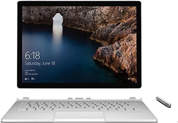 Portátil 2 en 1, Microsoft CR9 00013 con superficie de libro, de 128 GB i5 8 GB de 13.5 pulgadas, color plata., Plateado