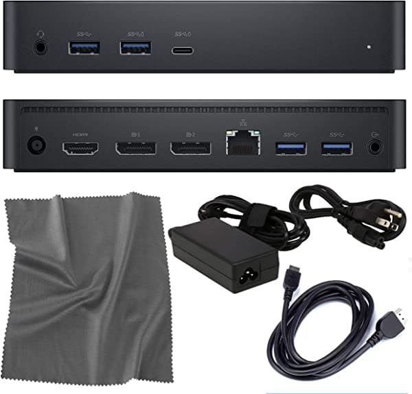 Base universal Dell - D6000 con cable HDMI y fuente de alimentación - Paquete ShopSmart D6000SSK