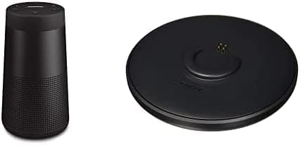 Bose SoundLink Revolve (Series II) - Altavoz Bluetooth portátil - Altavoz inalámbrico resistente al agua, negro y SoundLink Revolve cuna de carga negra