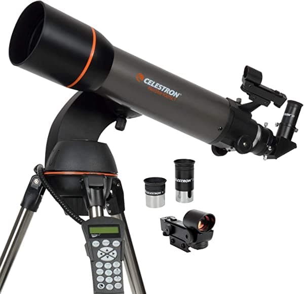 Celestron NexStar 102SLT - Telescopio Computarizado Portátil - 102mm - Refractor - Tecnología SkyAlign - Control Manual 22096