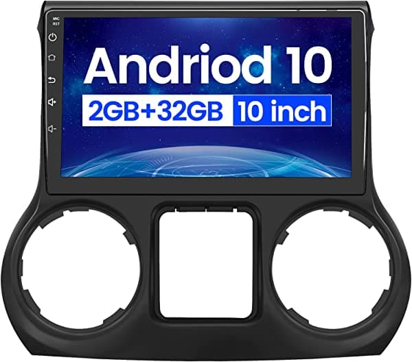 AWESAFE Radio estéreo para auto con pantalla táctil de 10 pulgadas para Jeep Wrangler 2011-2014 con Apple CarPlay Android Auto