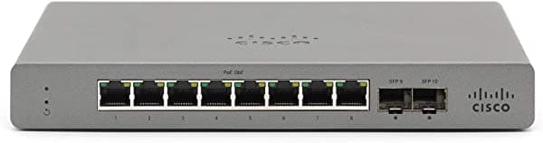 Meraki Go by Cisco | 8 Port PoE Network Switch | Cloud Managed | Power over Ethernet | [GS110-8P-HW-US]